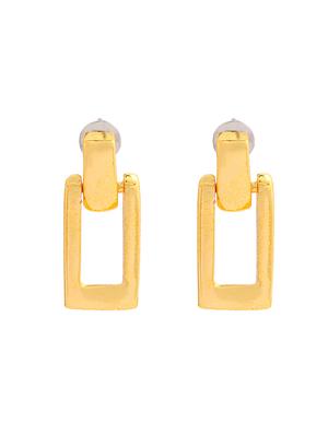 gold metal drop earring - 17327580 - Standard Image - 3
