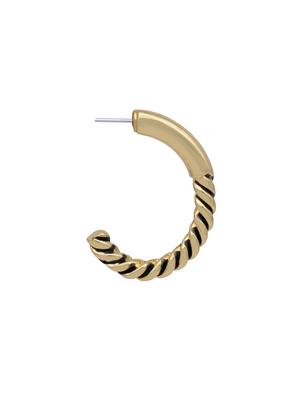 gold metal hoop earring - 17327582 - Standard Image - 3