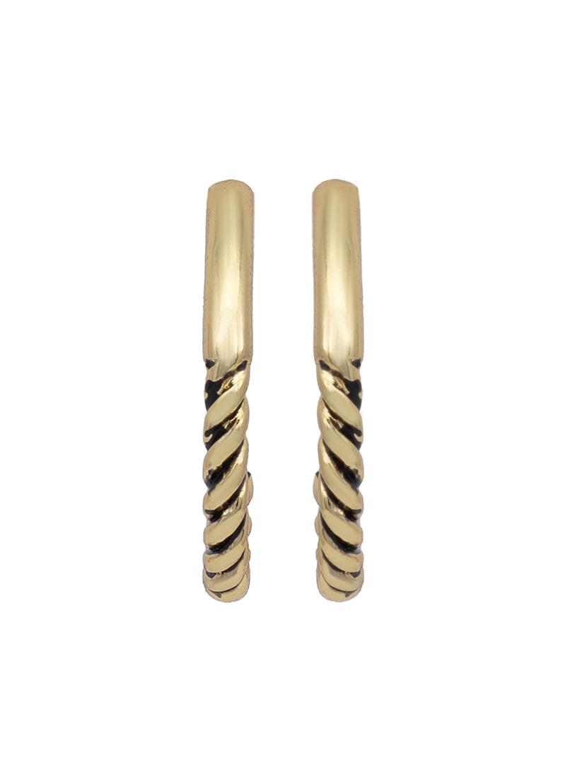 gold metal hoop earring - 17327582 - Zoom Image - 2