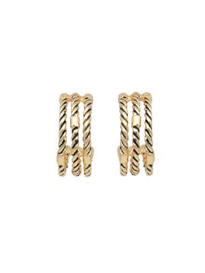 gold metal hoop earring - 17327583 - Standard Image - 3