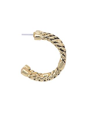 gold metal hoop earring - 17327583 - Standard Image - 4