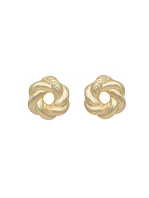 gold metal studs earring - 17327585 - Standard Image - 3