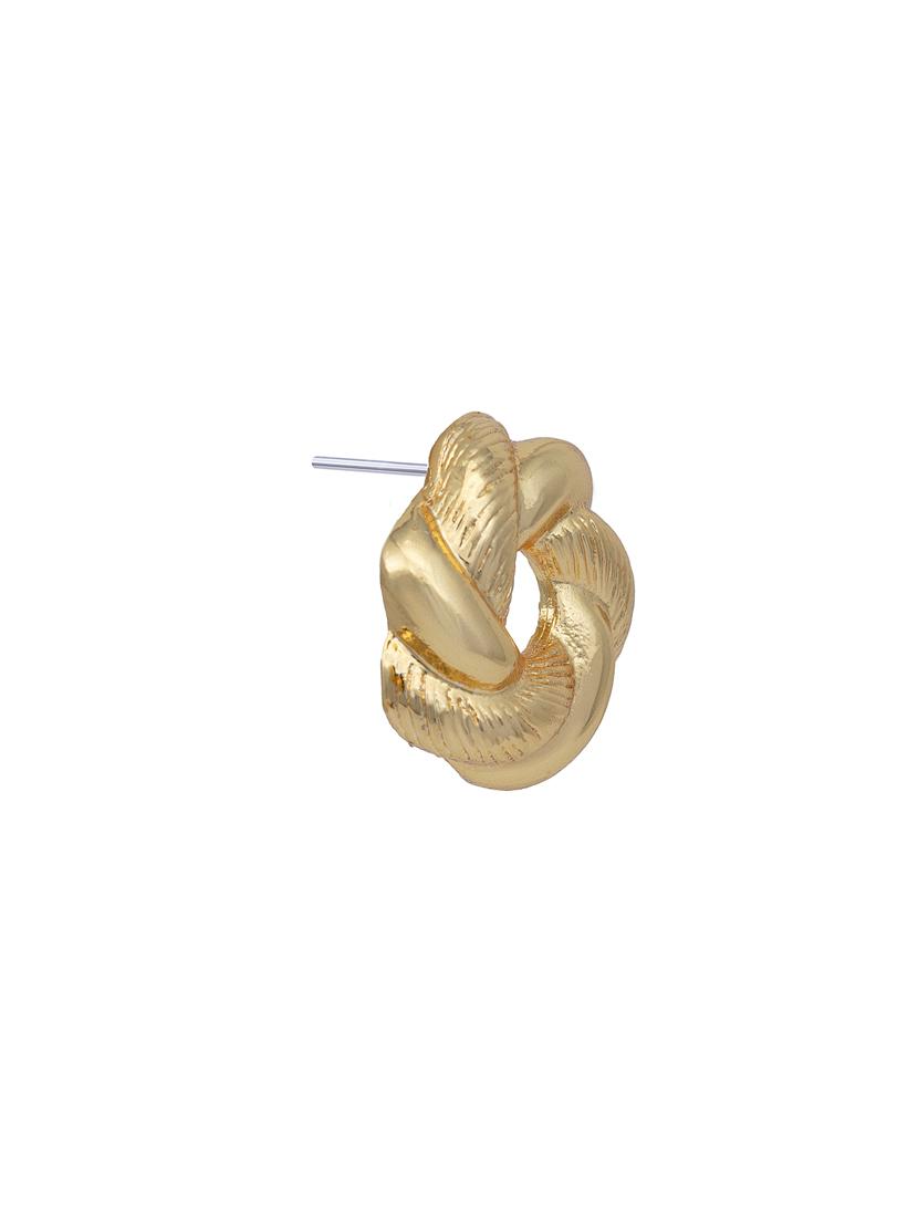 gold metal studs earring - 17327585 - Zoom Image - 4