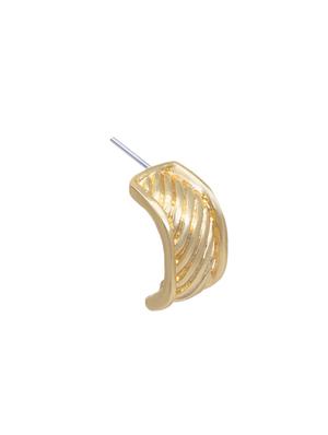 gold metal studs earring - 17327586 - Standard Image - 4