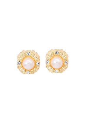 gold metal studs earring - 17327589 - Standard Image - 2