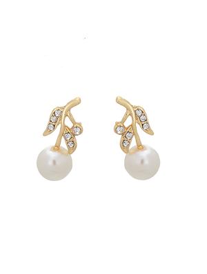 white metal studs earring - 17327590 - Standard Image - 3