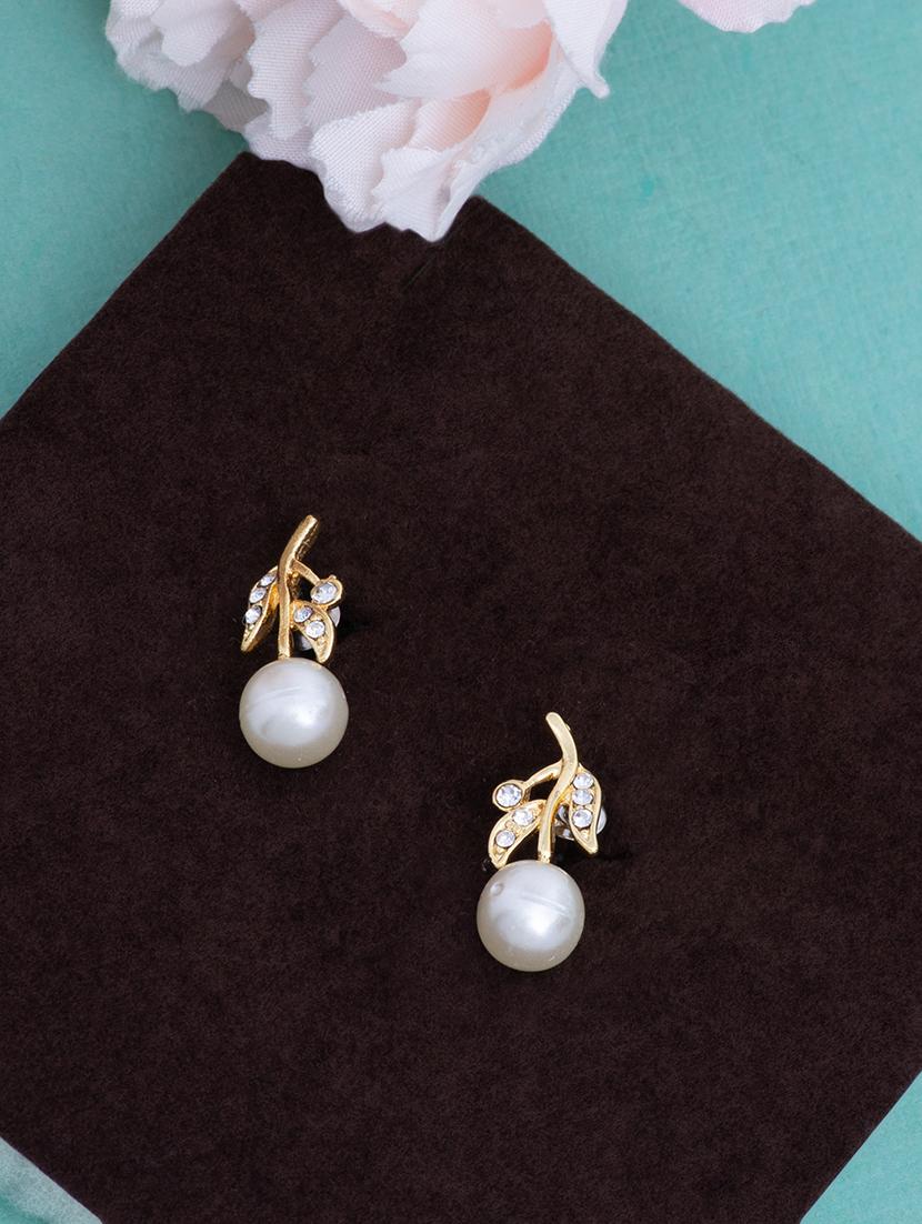 white metal studs earring - 17327590 - Zoom Image - 1