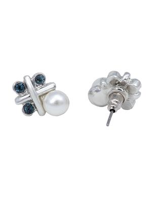 blue metal studs earring - 17327593 - Standard Image - 3