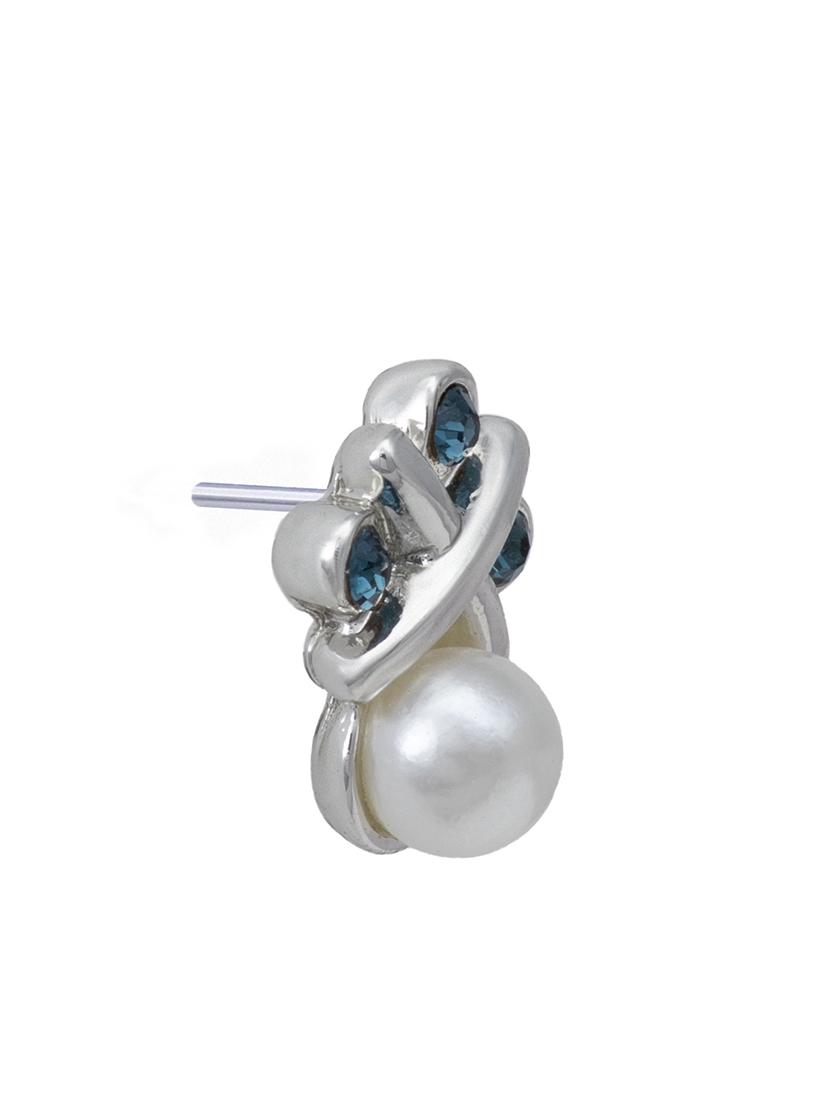blue metal studs earring - 17327593 - Zoom Image - 4