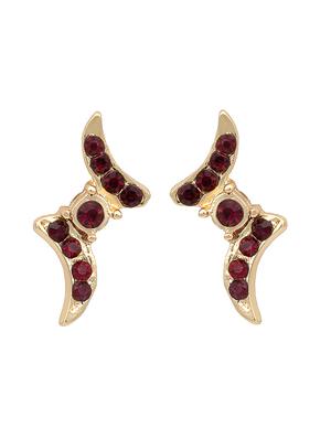 red metal studs earring - 17327597 - Standard Image - 3