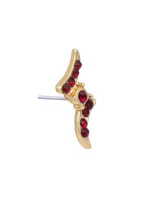 red metal studs earring - 17327597 - Standard Image - 4