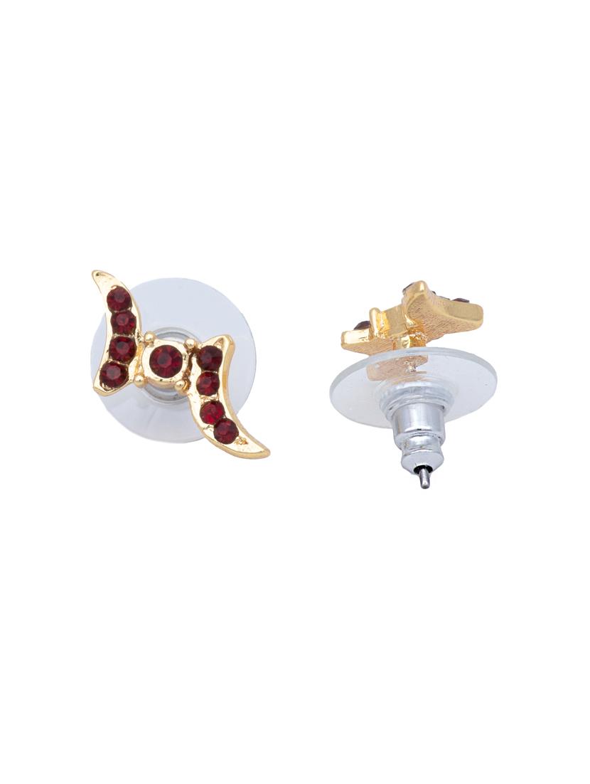 red metal studs earring - 17327597 - Zoom Image - 2