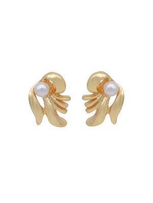 white metal studs earring - 17327601 - Standard Image - 2