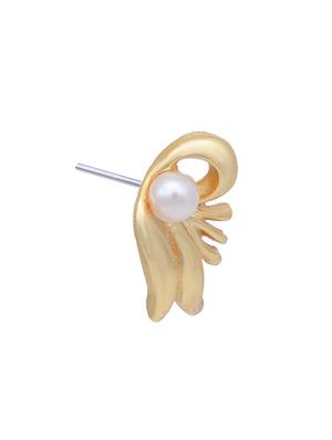 white metal studs earring - 17327601 - Standard Image - 3