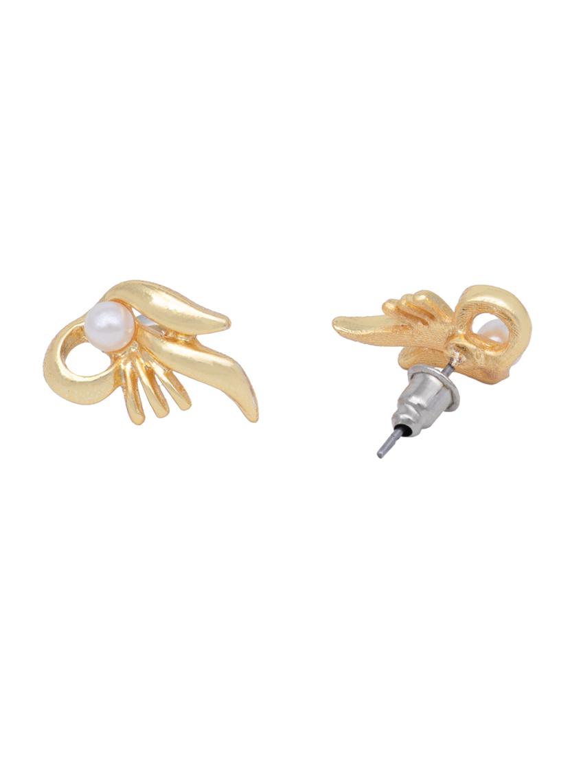 white metal studs earring - 17327601 - Zoom Image - 4