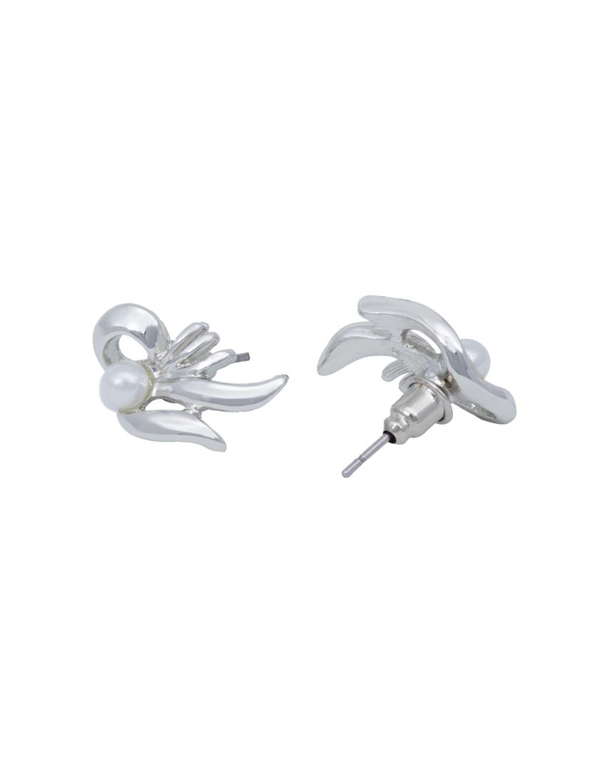 white metal studs earring - 17327602 - Zoom Image - 3