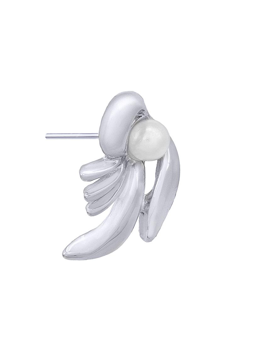 white metal studs earring - 17327602 - Zoom Image - 4