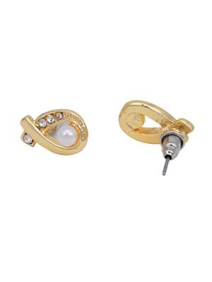 white metal studs earring - 17327606 - Standard Image - 2