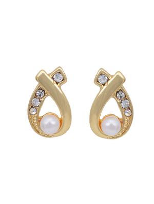 white metal studs earring - 17327606 - Standard Image - 3