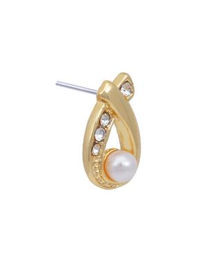 white metal studs earring - 17327606 - Standard Image - 4