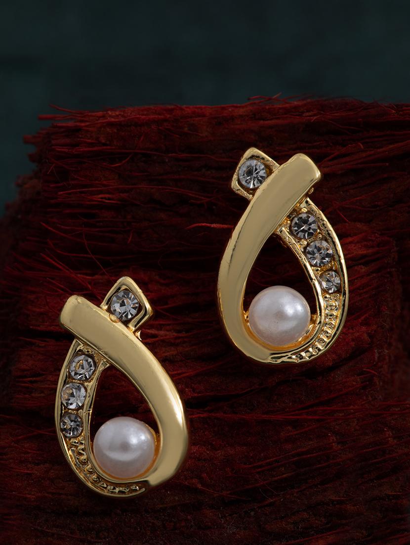 white metal studs earring - 17327606 - Zoom Image - 1
