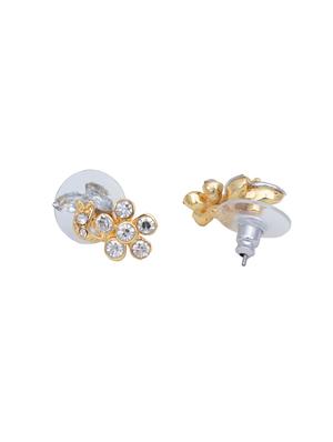 white metal studs earring - 17327607 - Standard Image - 3