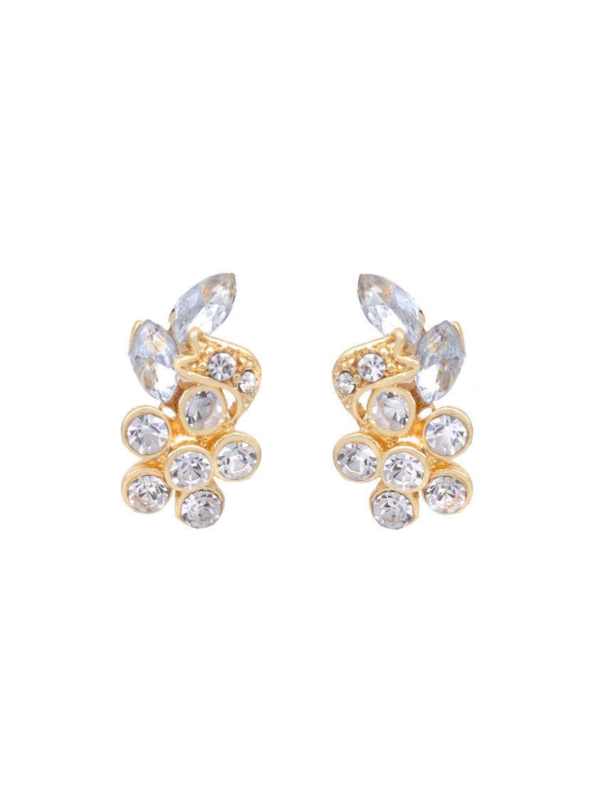 white metal studs earring - 17327607 - Zoom Image - 2