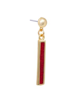 red metal drop earring - 17327616 - Standard Image - 4