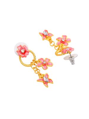 pink metal chandellier earring - 17327621 - Standard Image - 3