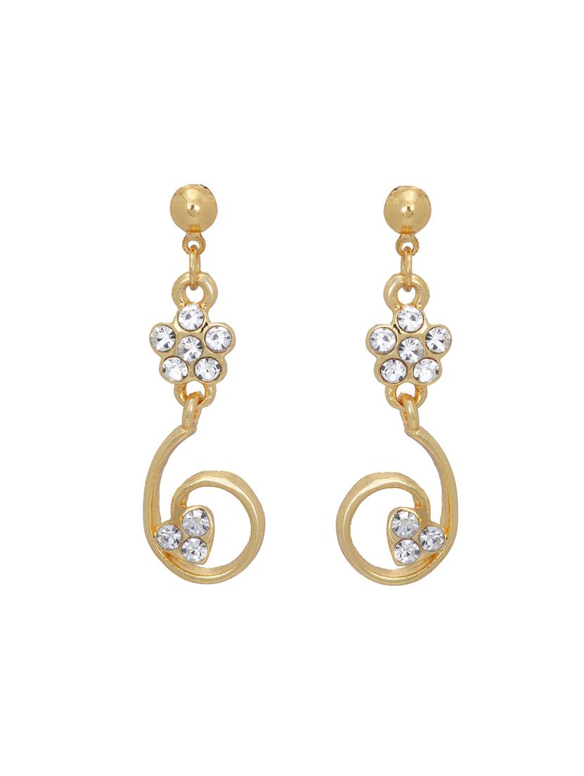 white metal chandellier earring - 17327622 - Zoom Image - 2