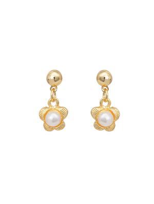 white metal drop earring - 17327623 - Standard Image - 2