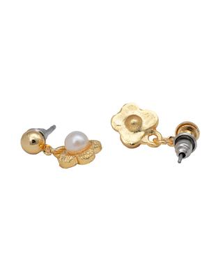 white metal drop earring - 17327623 - Standard Image - 4