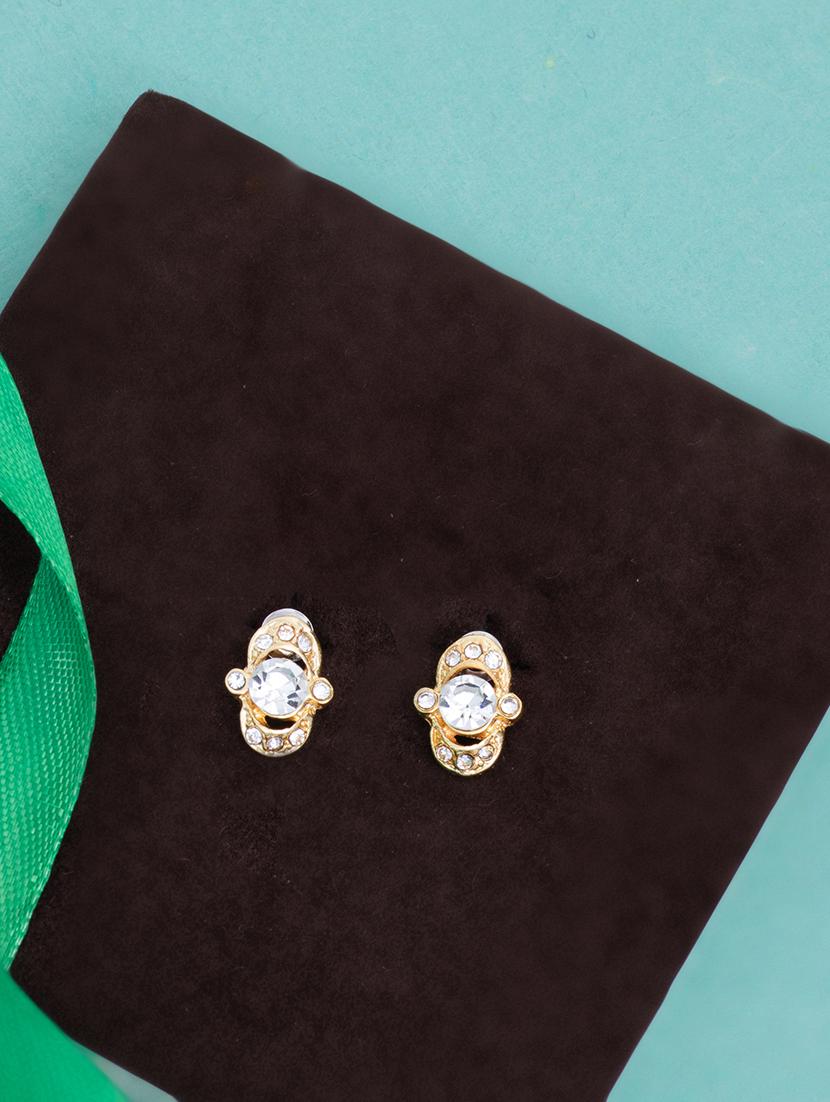 white metal studs earring - 17327626 - Zoom Image - 1