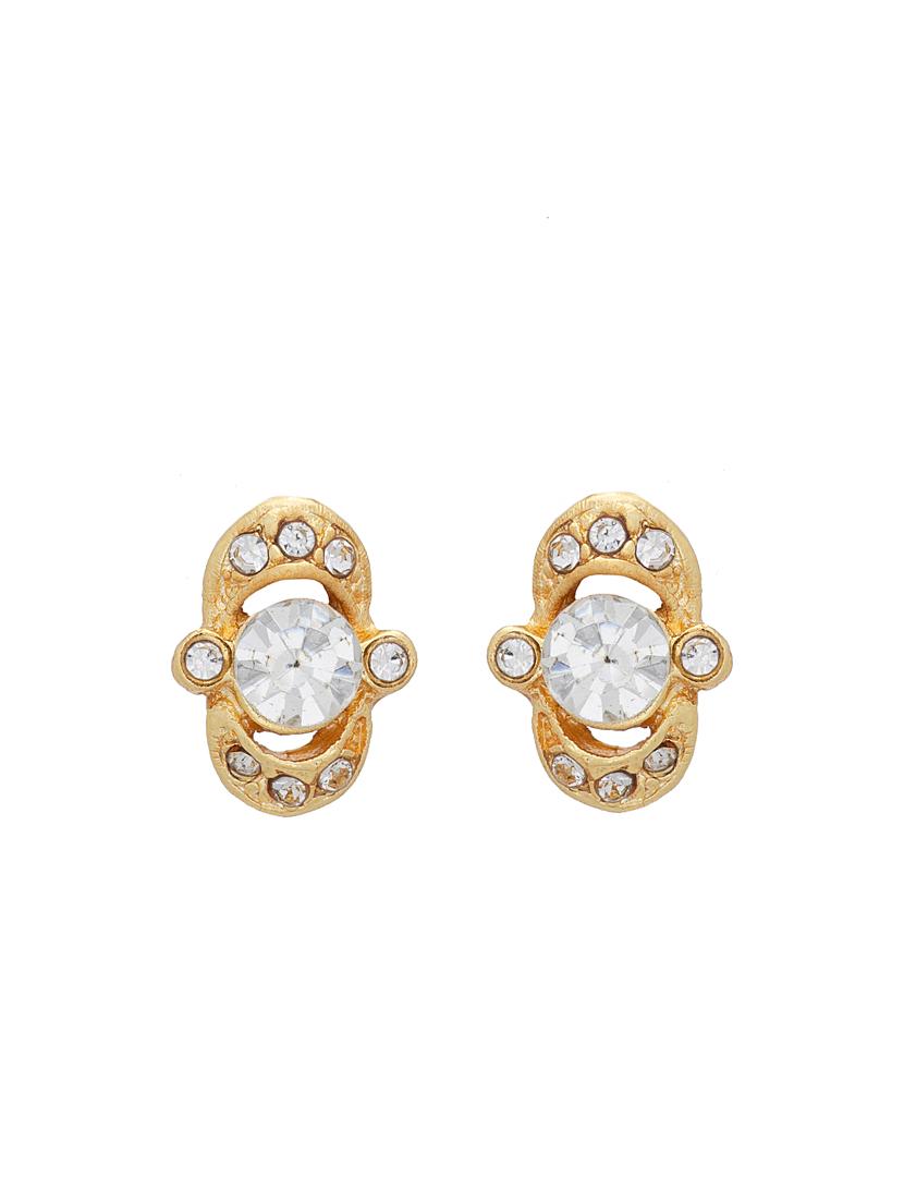 white metal studs earring - 17327626 - Zoom Image - 2