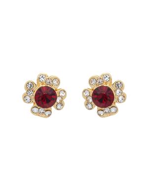 red metal studs earring - 17327627 - Standard Image - 3