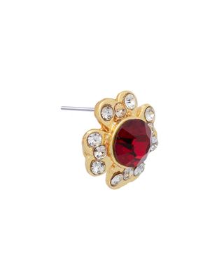 red metal studs earring - 17327627 - Standard Image - 4
