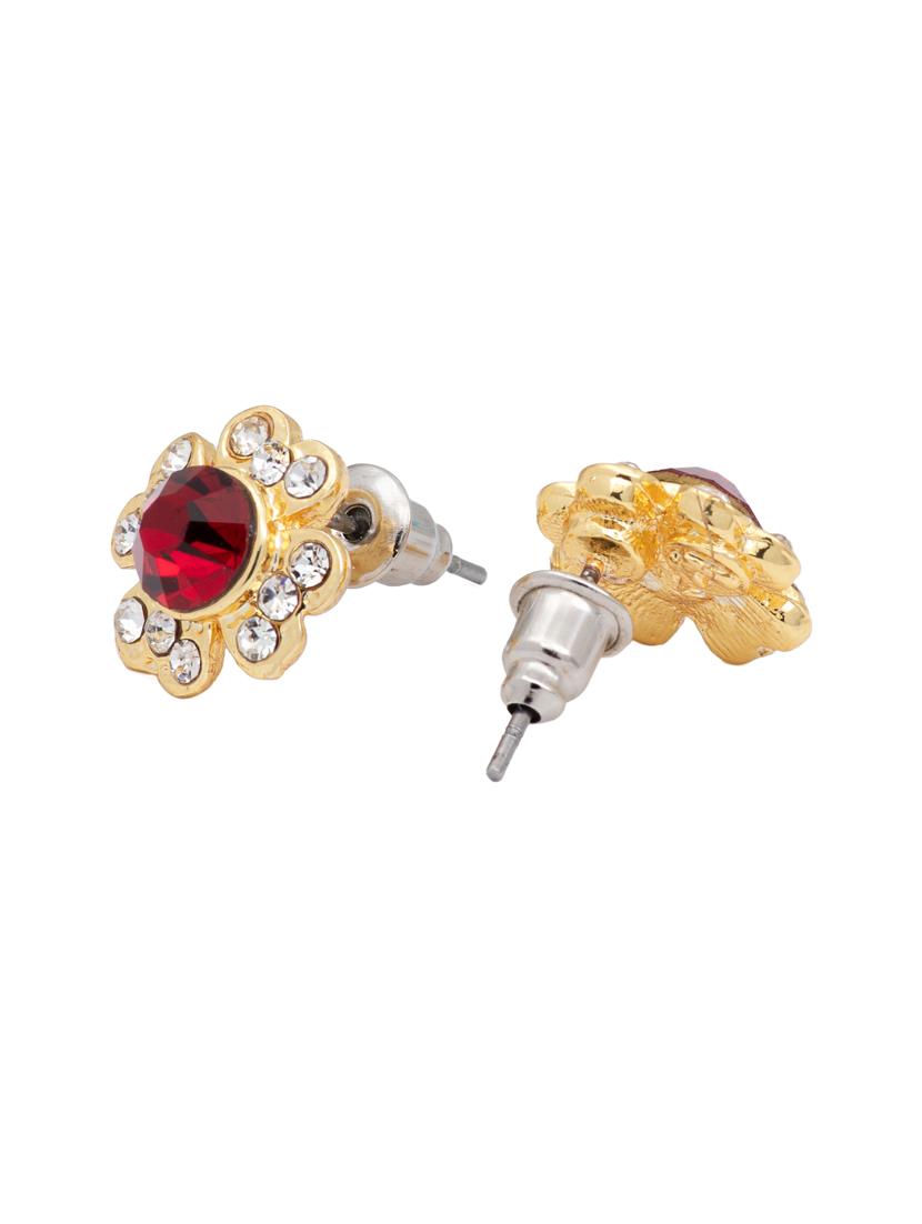 red metal studs earring - 17327627 - Zoom Image - 2