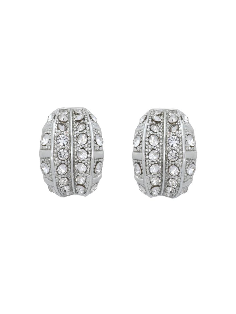 white metal studs earring - 17327634 - Zoom Image - 2