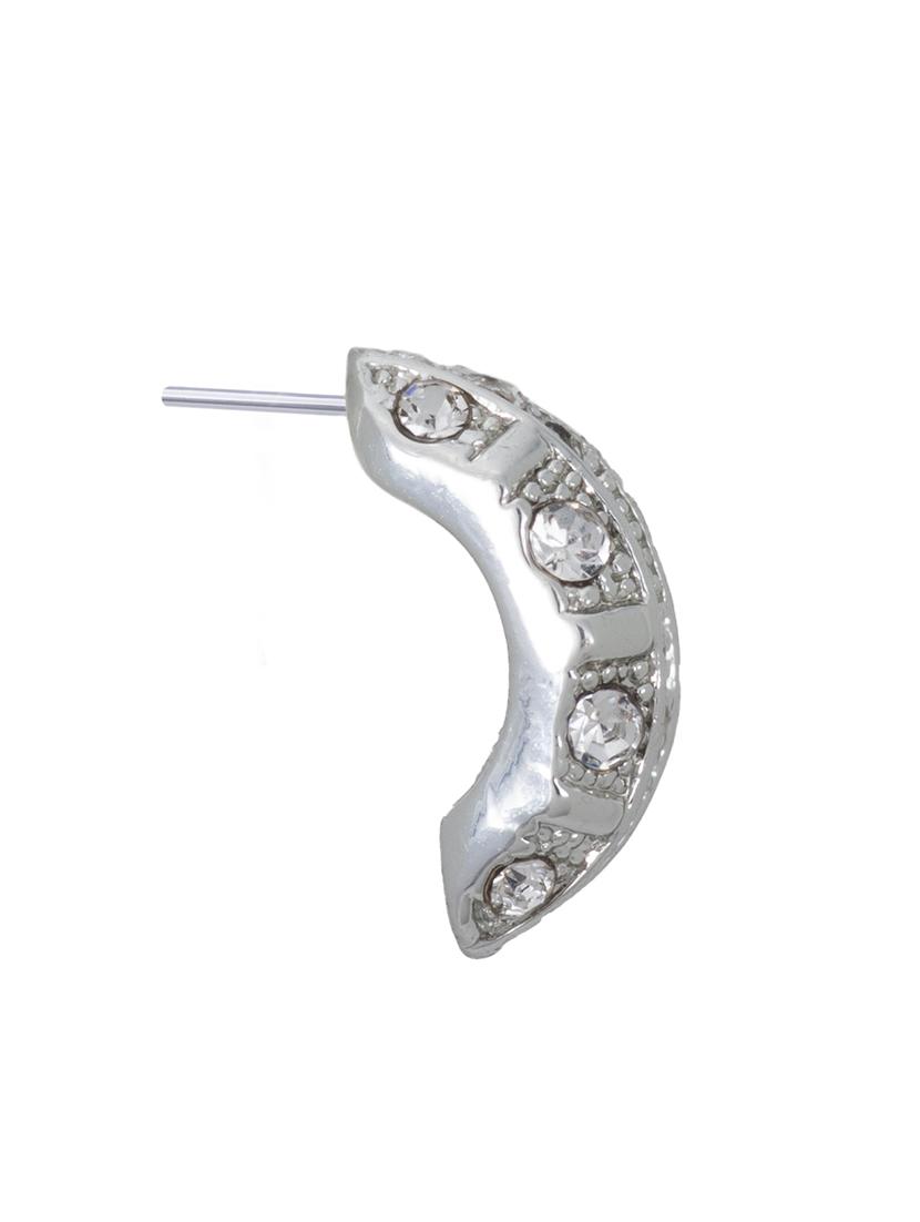 white metal studs earring - 17327634 - Zoom Image - 4