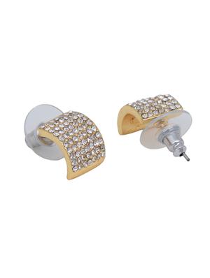 white metal studs earring - 17327635 - Standard Image - 3