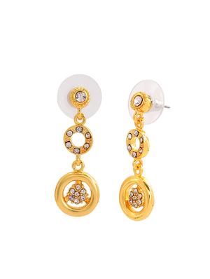 gold metal drop earring - 17327636 - Standard Image - 3