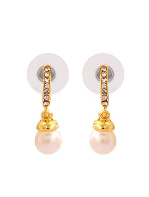 white metal drop earring - 17327640 - Standard Image - 4