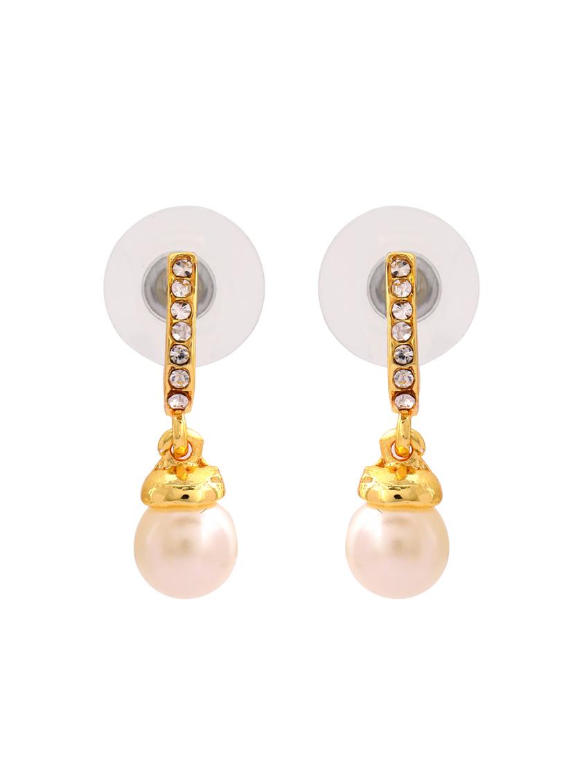 white metal drop earring - 17327640 - Zoom Image - 4