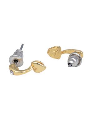 gold metal drop earring - 17327645 - Standard Image - 4