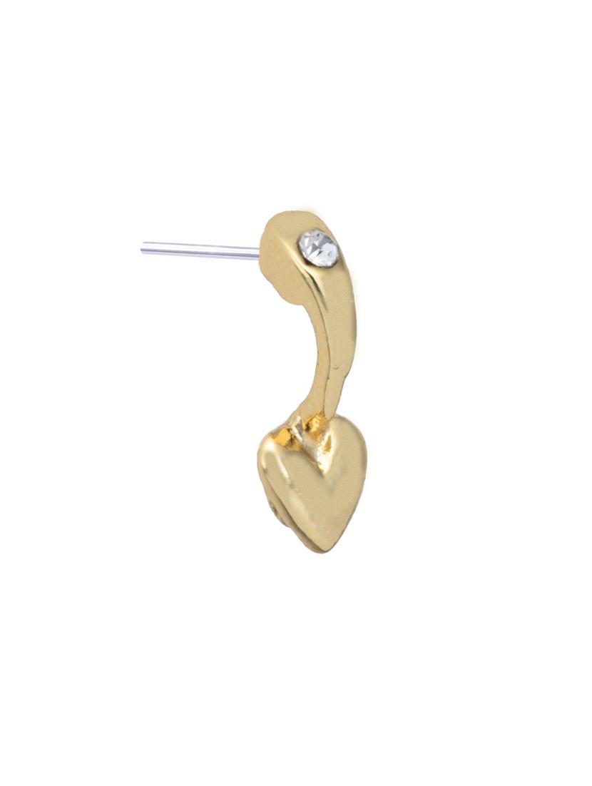 gold metal drop earring - 17327645 - Zoom Image - 3