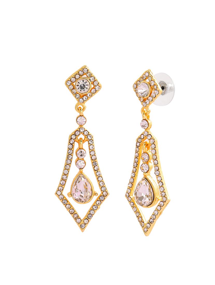 white metal chandellier earring - 17327648 - Zoom Image - 3