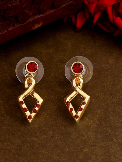 red metal drop earring - 17327651 - Standard Image - 1