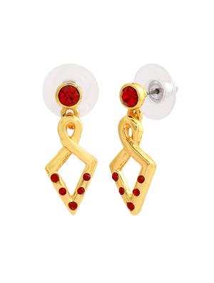 red metal drop earring - 17327651 - Standard Image - 3