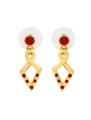 red metal drop earring - 17327651 - Standard Image - 4