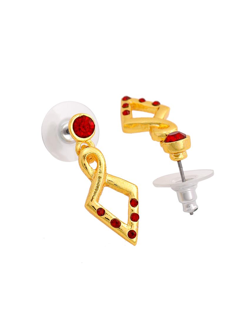 red metal drop earring - 17327651 - Zoom Image - 2